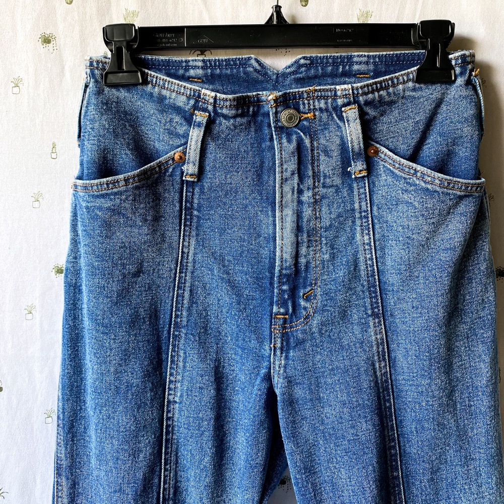 High Rise Exposed Seam Mom Jeans